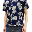 Load image into Gallery viewer, Duke Kahanamoku Men's Cotton Hawaiian Shirt Pineapple Short Sleeve Aloha Shirt DK37811 Navy-Blue