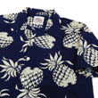 Load image into Gallery viewer, Duke Kahanamoku Men's Cotton Hawaiian Shirt Pineapple Short Sleeve Aloha Shirt DK37811 Navy-Blue