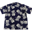 Load image into Gallery viewer, Duke Kahanamoku Men's Cotton Hawaiian Shirt Pineapple Short Sleeve Aloha Shirt DK37811 Navy-Blue
