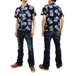 Load image into Gallery viewer, Duke Kahanamoku Men's Cotton Hawaiian Shirt Pineapple Short Sleeve Aloha Shirt DK37811 Navy-Blue