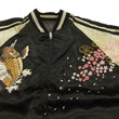 Load image into Gallery viewer, Satori Script Japanese Souvenir Jacket Koi Fish Carp Men's Sukajan GSJR-004 Black/Beige