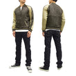 Load image into Gallery viewer, Satori Script Japanese Souvenir Jacket Koi Fish Carp Men's Sukajan GSJR-004 Black/Beige