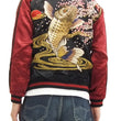 Load image into Gallery viewer, Satori Script Japanese Souvenir Jacket Koi Fish Carp Men's Sukajan GSJR-004 Black/Wine