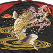 Load image into Gallery viewer, Satori Script Japanese Souvenir Jacket Koi Fish Carp Men's Sukajan GSJR-004 Black/Wine