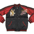 Load image into Gallery viewer, Satori Script Japanese Souvenir Jacket Koi Fish Carp Men's Sukajan GSJR-004 Black/Wine