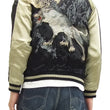 Load image into Gallery viewer, SATORI Japanese Souvenir Jacket Wolf Men's Sukajan GSJR-006 Black/Gold