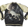 Load image into Gallery viewer, SATORI Japanese Souvenir Jacket Wolf Men's Sukajan GSJR-006 Black/Gold