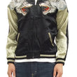 Load image into Gallery viewer, SATORI Japanese Souvenir Jacket Wolf Men's Sukajan GSJR-006 Black/Gold