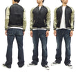 Load image into Gallery viewer, SATORI Japanese Souvenir Jacket Wolf Men's Sukajan GSJR-006 Black/Gold