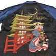 Load image into Gallery viewer, SATORI Japanese Souvenir Jacket GSJR-010 Geisha Skull Men's Sukajan Black/Navy