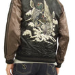 Load image into Gallery viewer, Satori Script Japanese Souvenir Jacket Koi Fish Carps Men's Sukajan GSJR-011 Black/Charcoal-Gray