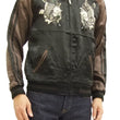 Load image into Gallery viewer, Satori Script Japanese Souvenir Jacket Koi Fish Carps Men's Sukajan GSJR-011 Black/Charcoal-Gray