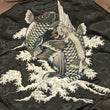 Load image into Gallery viewer, Satori Script Japanese Souvenir Jacket Koi Fish Carps Men's Sukajan GSJR-011 Black/Charcoal-Gray