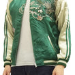 Load image into Gallery viewer, Satori Script Japanese Souvenir Jacket Guanyin Men's Sukajan GSJR-013 Green/Beige