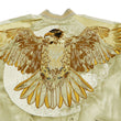 Load image into Gallery viewer, Satori Script Men's Japanese Souvenir Jacket Hawk Sukajan GSJR-018 Beige/Gold