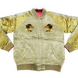 Load image into Gallery viewer, Satori Script Men's Japanese Souvenir Jacket Hawk Sukajan GSJR-018 Beige/Gold