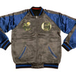 Load image into Gallery viewer, Satori Script Men's Japanese Souvenir Jacket Shoki Sukajan GSJR-019 Charcoal-Gray/Navy