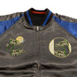 Load image into Gallery viewer, Satori Script Men's Japanese Souvenir Jacket Shoki Sukajan GSJR-019 Charcoal-Gray/Navy