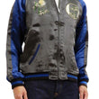Load image into Gallery viewer, Satori Script Men's Japanese Souvenir Jacket Shoki Sukajan GSJR-019 Charcoal-Gray/Navy