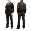 Load image into Gallery viewer, Satori Script Men's Japanese Souvenir Jacket Shoki Sukajan GSJR-019 Charcoal-Gray/Navy
