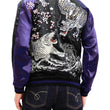 Load image into Gallery viewer, Satori Script Men's Japanese Souvenir Jacket Dragon and Tiger Sukajan GSJR-020 Black/Dark-Blue