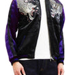 Load image into Gallery viewer, Satori Script Men's Japanese Souvenir Jacket Dragon and Tiger Sukajan GSJR-020 Black/Dark-Blue