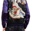 Load image into Gallery viewer, Satori Script Men's Japanese Souvenir Jacket Geisha Oiran Sukajan GSJR-021 Black/Dark-Blue