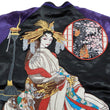 Load image into Gallery viewer, Satori Script Men's Japanese Souvenir Jacket Geisha Oiran Sukajan GSJR-021 Black/Dark-Blue