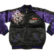 Load image into Gallery viewer, Satori Script Men's Japanese Souvenir Jacket Geisha Oiran Sukajan GSJR-021 Black/Dark-Blue