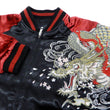 Load image into Gallery viewer, Satori Script Men's Japanese Souvenir Jacket Dragon Embroidered Sukajan GSJR-022 Black/Wine
