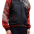 Load image into Gallery viewer, Satori Script Men's Japanese Souvenir Jacket Dragon Embroidered Sukajan GSJR-022 Black/Wine