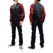 Load image into Gallery viewer, Satori Script Men's Japanese Souvenir Jacket Dragon Embroidered Sukajan GSJR-022 Black/Wine