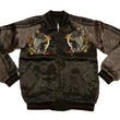 Load image into Gallery viewer, Satori Script Men's Japanese Souvenir Jacket Koi Fish Carp Sukajan GSJR-023 Black/Charcoal-Gray