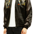 Load image into Gallery viewer, Satori Script Men's Japanese Souvenir Jacket Koi Fish Carp Sukajan GSJR-023 Black/Charcoal-Gray