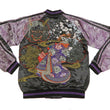 Load image into Gallery viewer, Satori Script Men's Japanese Souvenir Jacket Geisha Skull Sukajan GSJR-024 Black/Purple