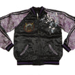 Load image into Gallery viewer, Satori Script Men's Japanese Souvenir Jacket Geisha Skull Sukajan GSJR-024 Black/Purple