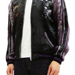 Load image into Gallery viewer, Satori Script Men's Japanese Souvenir Jacket Geisha Skull Sukajan GSJR-024 Black/Purple
