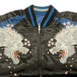 Load image into Gallery viewer, Satori Script Men's Japanese Souvenir Jacket Wolf with Moon Sukajan GSJR-025 Black/Dark-Blue