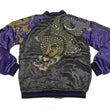 Load image into Gallery viewer, Satori Script Men's Japanese Souvenir Jacket Dragon Embroidered Sukajan GSJR-026 Black/Navy-Blue
