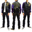 Load image into Gallery viewer, Satori Script Men's Japanese Souvenir Jacket Dragon Embroidered Sukajan GSJR-026 Black/Navy-Blue