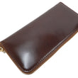 Load image into Gallery viewer, Men's Casual Leather Long Wallet Barns Outfitters Cordovan Zip Around Wallet LE-4318 Chocolate-Brown