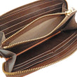 Load image into Gallery viewer, Men's Casual Leather Long Wallet Barns Outfitters Cordovan Zip Around Wallet LE-4318 Chocolate-Brown