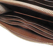 Load image into Gallery viewer, Men's Casual Leather Long Wallet Barns Outfitters Cordovan Zip Around Wallet LE-4318 Chocolate-Brown