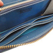 Load image into Gallery viewer, Men's Casual Leather Long Wallet Barns Outfitters Cordovan Zip Around Wallet LE-4318 Dark-Blue