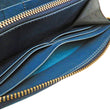 Load image into Gallery viewer, Men's Casual Leather Long Wallet Barns Outfitters Cordovan Zip Around Wallet LE-4318 Dark-Blue