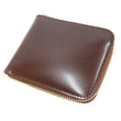 Load image into Gallery viewer, Men's Casual Leather Short Wallet Barns Outfitters Cordovan Zip Around Wallet LE-4319 Chocolate Brown