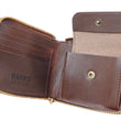Load image into Gallery viewer, Men's Casual Leather Short Wallet Barns Outfitters Cordovan Zip Around Wallet LE-4319 Chocolate Brown
