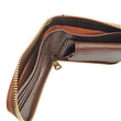 Load image into Gallery viewer, Men's Casual Leather Short Wallet Barns Outfitters Cordovan Zip Around Wallet LE-4319 Chocolate Brown