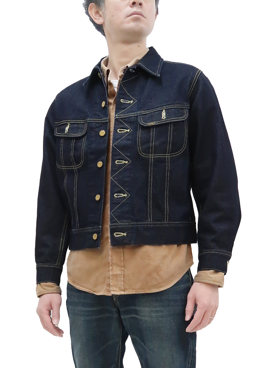 Lee Denim Jacket 101-J Men's Reissue Lee Rider 101J Jacket LM5100  LM5100-500 Rince Indigo-Blue