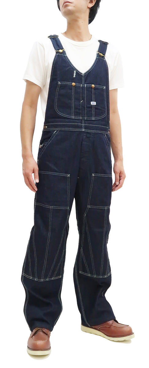 Lee Overalls Men's Casual Fashion Double Knee Denim Bib Overall High-Back  LM8605 LM8605-100